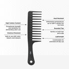 Carbon Wide Tooth Detangling Comb, , large image number null